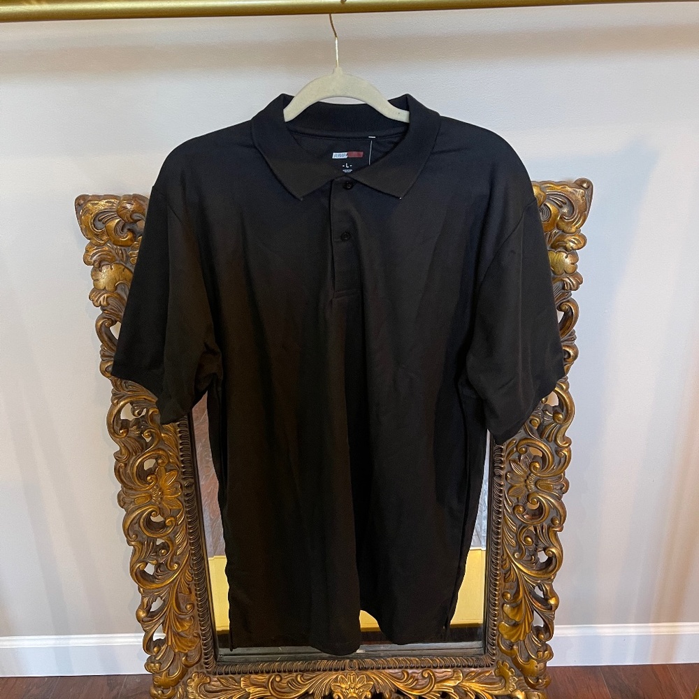 Jump Start Black Men's Polo Size L